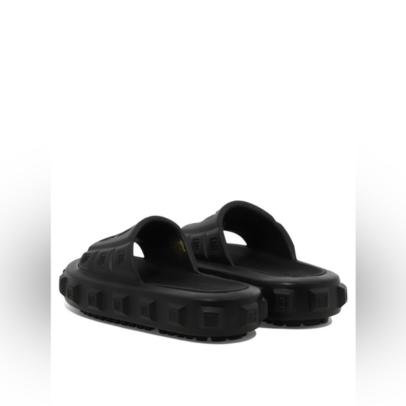 Brand New BALMAIN Ari Black Logo Rubber Slides 38-39 - Picture 12 of 12